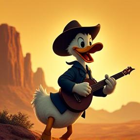 Donald Duck in the Wild West