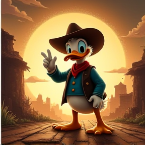 Donald Duck in the Wild West