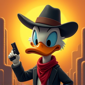 Donald Duck in the Wild West