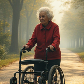 Oma Regina und ihr Rollator