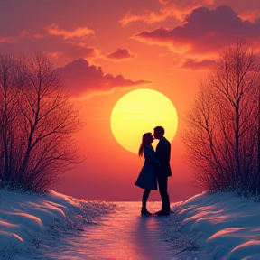 Winter Sunset Serenade