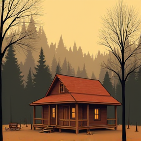 Warm Wooden House