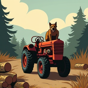 Country Tractor Dog