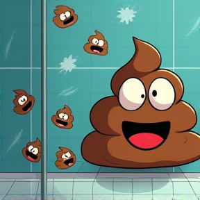 Poopy In the Shower!