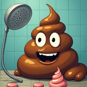 Poopy In the Shower!