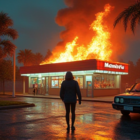 Burning Mickey D's