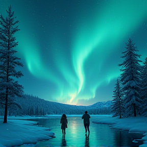 Dancing Under Northern Lights