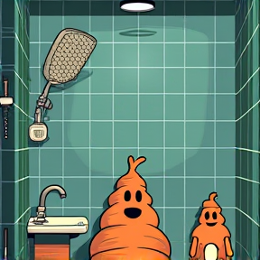 Poopy In the Shower!