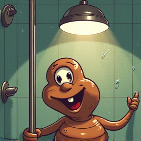 Poopy In the Shower!