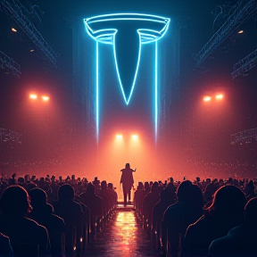 Tesla symphony orchestra concert in the dark 