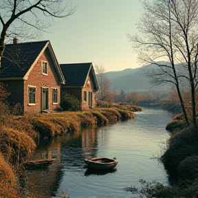 Vi går blant de gamle hus