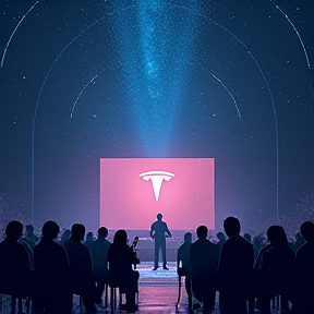 Tesla symphony orchestra concert in the dark 