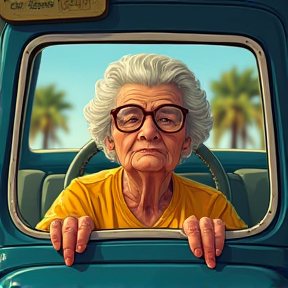 Grandma Taxi Driver