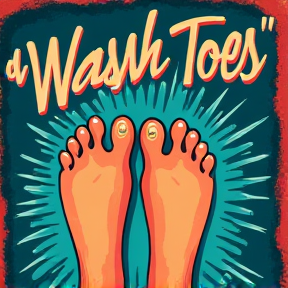 Washing toes