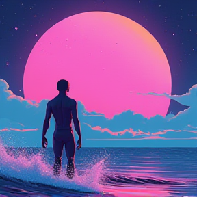 The Vaporwave Surfer