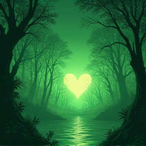 Verde de corazón 