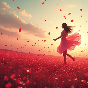 Petals in the wind