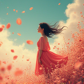 Petals in the wind