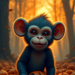 Monkey in Halloween