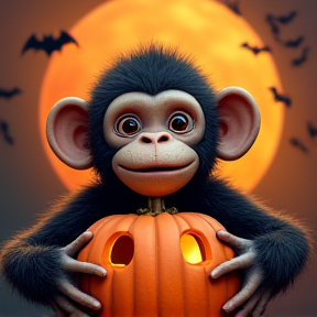 Monkey in Halloween