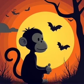 Monkey in Halloween