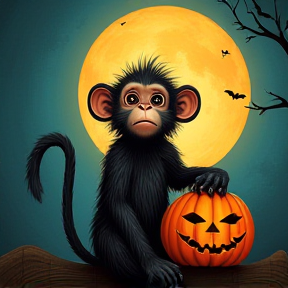 Monkey in Halloween