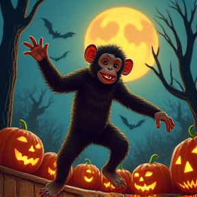 Monkey in Halloween