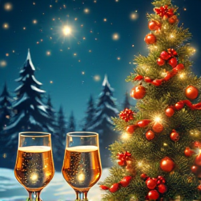 "Cheers to Christmas and New Year"