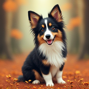 Long-Haired Collie Heart