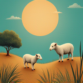 Hossan and the lamb, friends forever,