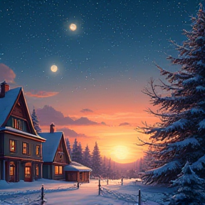 A Snowy Christmas Night