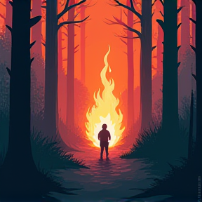 Wildfire in the Forest