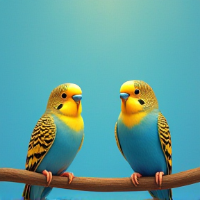 Blue Budgie and Min