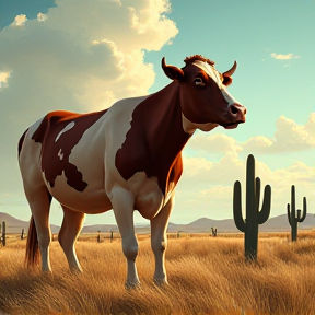 Cows Under the Texas Sky