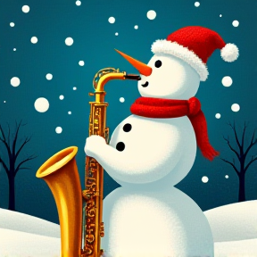 Snowman Saxophone