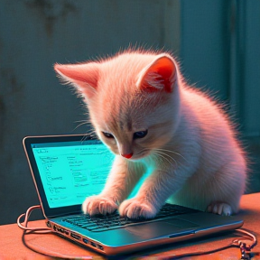 Kitty on a Chromebook