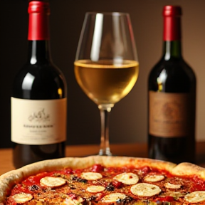 Pizza-Bagels and Wine