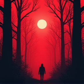 Red Creepy Forest 