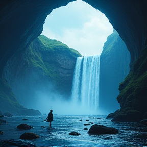 The waterfall cave