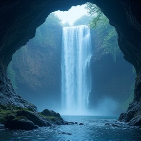 The waterfall cave2