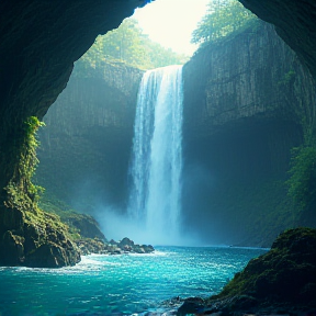 The waterfall cave2