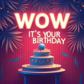 Wow, it's your birthday