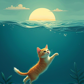 Kitten Under the Sea