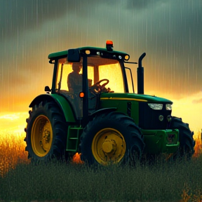 Le Tracteur sous la Pluie