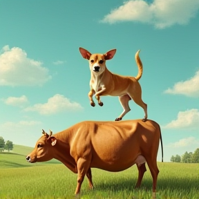 Chihuahuas on the Moo Parade