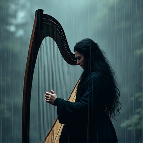 Harp Strings in the Rain