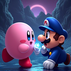 Kirby vs Dark Mario Rap Battle