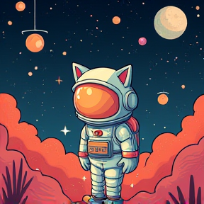 Gato astronauta by MCSCP