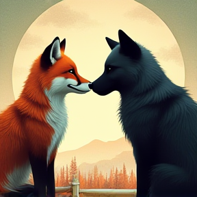 Fox and Dog, Panda and Wolf