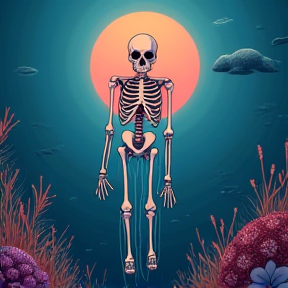 Skeleton and The Jelly Fish